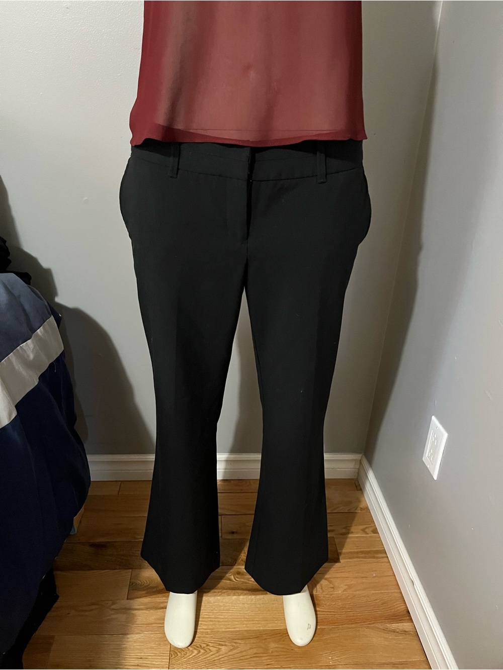George Black Boot-Cut Dress Pants